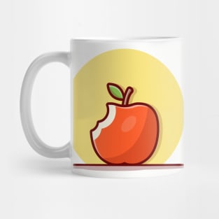 Apple Fruit Cartoon Vector Icon Illustration Mug